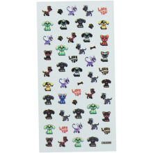 3 Bögen Cartoon-Nagelsticker für Jungen und Mädchen, selbstklebende Fingernagelaufkleber