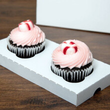 Inserto padrão para 2 cupcakes em caixas de confeitaria de 8" x 4"