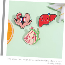 3pcs criativo órgão padrão broche pinos engraçado mochila pino broches decorativos bonitos para jaquetas roupas presente acessório