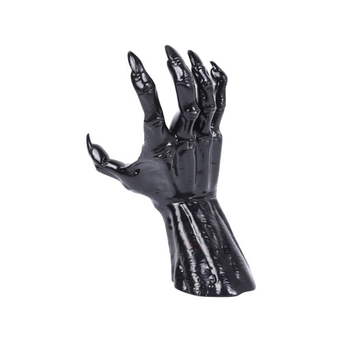 Væghængende statue af sort heksehånd Halloween-dekoration