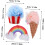 Eiscreme-Duschschwamm-Set, 3-teilig, Regenbogen, Blau gestreift 2