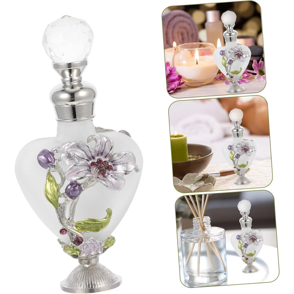 Hkhbjs 3Pcs Delicate Essential Oil Bottle Chic Multi-Purpose Perfume Glass Bottle Adorn