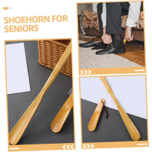 3-teiliges Set Schuhanzieher aus Bambusholz – Ergonomisches, tragbares Schuhheber-Werkzeug