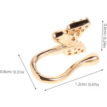 3pcs Borboleta nariz anel jóias para mulheres plana volta nariz Studs Dangle acessórios para uso diário