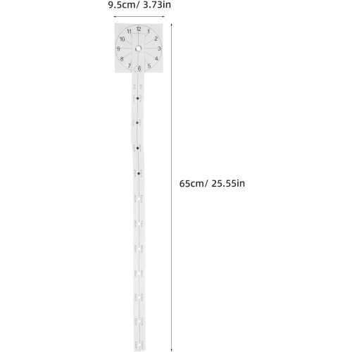 3pcs Wall Clock Graduated Scale DIY Clock Assembly Ruler Paper Lightweight Convenient 1