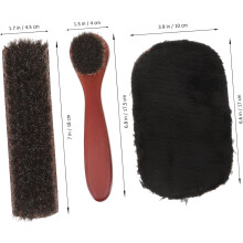 Schuhputzbürste aus Rosshaar für Stiefel und Schuhe, Hochglanz-Pflaster
