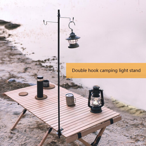 Support de lanterne en aluminium avec crochet – Portable et pliable 1