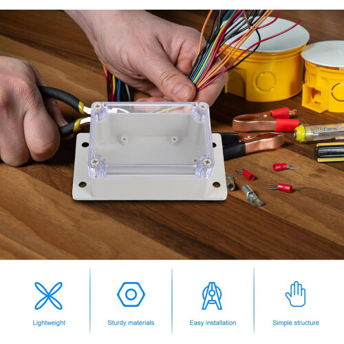 3sets Outdoor Electrical Box UV Resistant Junction Box 2