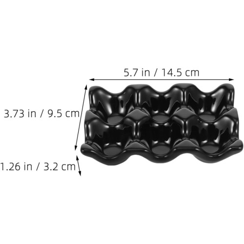3pcs Ceramic Egg Storage Tray with 6 Holes Each Nonslip Bottom Egg Holder Container 1