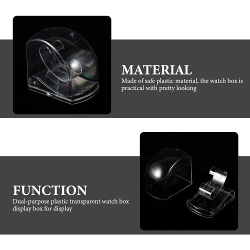 4pcs Plastic Watch Storage Boxes with Display and Hanging Function Jewelry Organizer Cases 2
