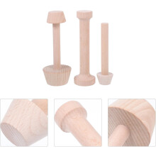 3pcs DIY Egg Tarts Mold Wooden Egg Tart Molds Nonstick Coating Easy Release Bakeware