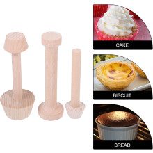 3er-Set DIY-Eierkuchenformen aus Holz, antihaftbeschichtet, leicht zu lösen