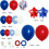 Kit per arco di palloncini blu navy, rossi e bianchi, 140 pezzi 2