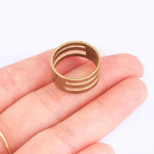 4-teiliges Set aus Edelstahl-Biegeringöffnern, 18 mm Goldringverbinder