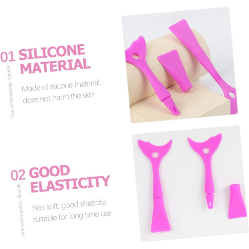 8pcs Eyeliner Aids Guard Applicator Silicone Mascara Shield Tool Pads Makeup Tools 2