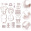 4 Sets Animals Shape Cookie Cutters Biscuit Molds Plastic Baking Tools Easy to Use Safe 8