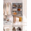 Hängender Kleiderschrank-Organizer mit 6 Fächern und Metallstange 2
