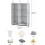 Hängender Kleiderschrank-Organizer mit 6 Fächern und Metallstange 3