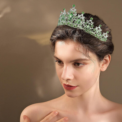 Corona da donna con strass rossi e dorati 2