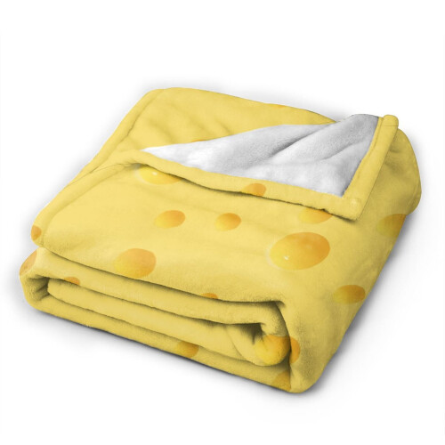 Couverture polaire jaune doré 152 x 127 cm 1