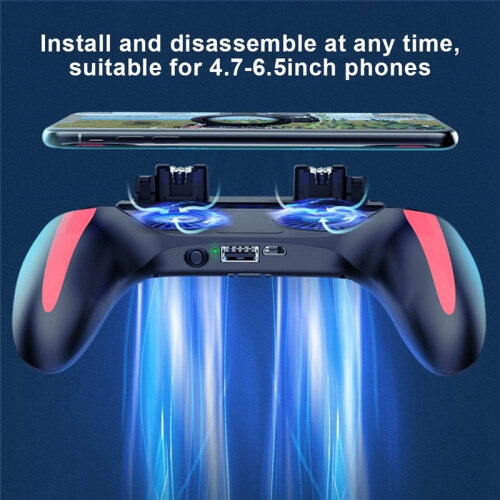 Mobile Game Controller Gamepad with Cooling Fans 5000mAh for 4.7-6.5" 1