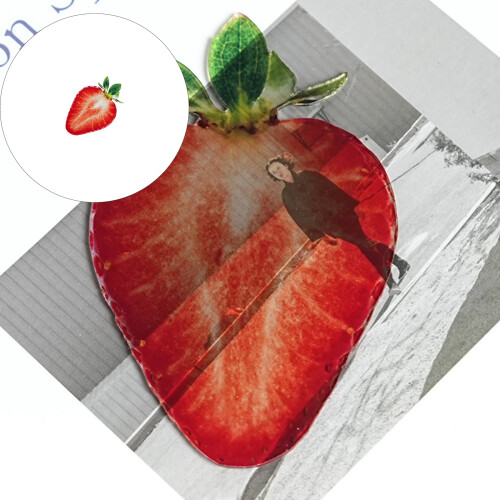 2Pcs Strawberry Acrylic Bookmarks Creative Book Page Markers 1