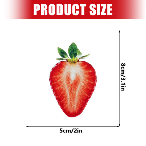 2Pcs Strawberry Acrylic Bookmarks Creative Book Page Markers 2