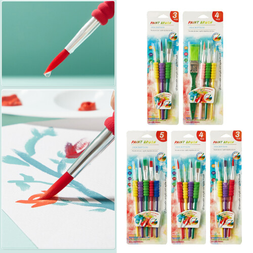 Professional Plastic Handle Nylon Bristles Paint Brush-H404B 2