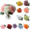 Artificial Hydrangea Silk Flowers Bouquet 3 pcs White 4