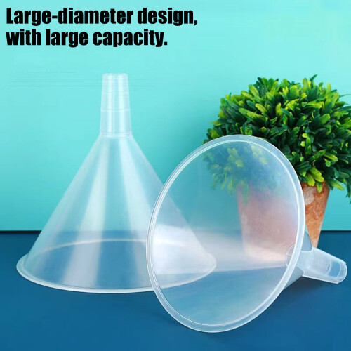 Clear Wide Opening Funnel Fast Flow Kitchen Laboratory-75mm 2