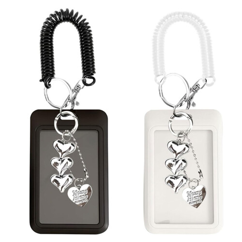 Multipurpose Card Case Clear Plastic Card Protective-White 1