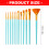 Pack of Paint Brush Assorted Sizes Nonslip Handle for-Sky Blue 6