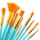 Pack of Paint Brush Assorted Sizes Nonslip Handle for-Sky Blue 7