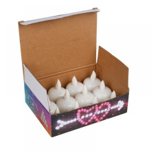 Prettyui12Pack LED lángmentes úszó gyertyák vízálló teamécsesek dekoráció elemes működésű