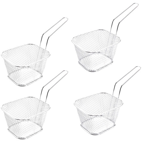 Stainless Steel Mini Fry Basket 4 pcs 2