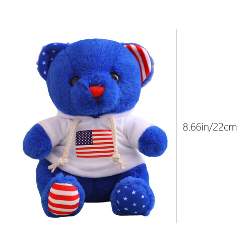 Plüschbär – Weiches Stofftier, blau, 1 Stück 2