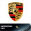 emblème classique Porsche jaune sur le capot 2