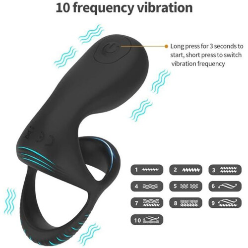 Δαχτυλίδι πέους - Δονούμενο δαχτυλίδι ζευγαριού - Δαχτυλίδια πέους - Δονούμεν 2