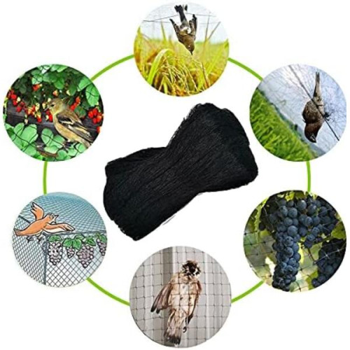 Zwarte Vogelnet 15m x 15m HDPE 2cm Maas 1