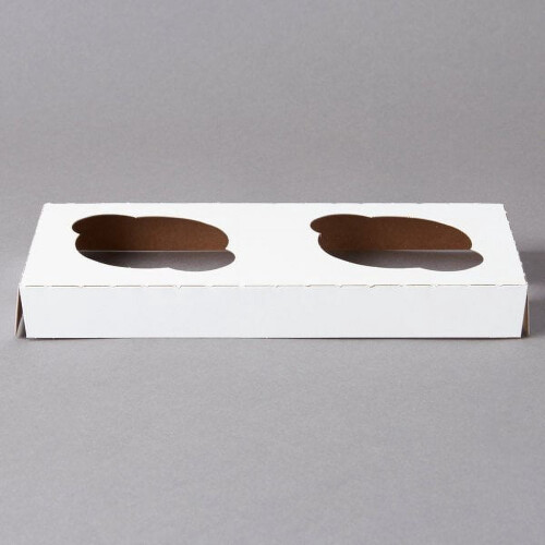 Τυπική θήκη για 2 cupcakes για κουτιά αρτοποιίας 8" x 4" 1