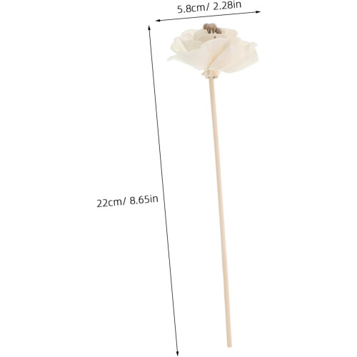 5pcs Lifelike Peony Flower Shape Diffuser Sticks Set para Home Office Replacement Oil Sticks 1
