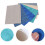 6pcs Pu Leather Sheets DIY Craft Set, couro sintético de grão de denim texturado 6