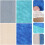 6pcs Pu Leather Sheets DIY Craft Set, couro sintético de grão de denim texturado 7