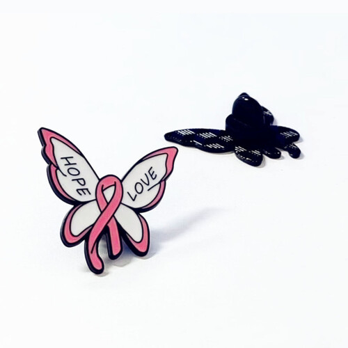 1/5/10/20/50 Stück rosa Band Schmetterling Brosche-5 1