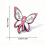 Stilvolle rosa Bandbrosche mit Schmetterlingsdesign, perfekt-10 4