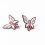 Stilvolle rosa Bandbrosche mit Schmetterlingsdesign, perfekt-10 5