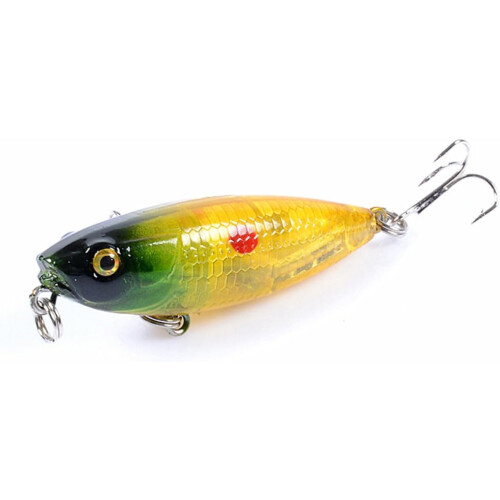 6 Stück 5,9 cm 6,9 g schwimmende, künstliche Köder in Stiftform, hart lackierte Angelköder, naturgetreue Swimbaits 2