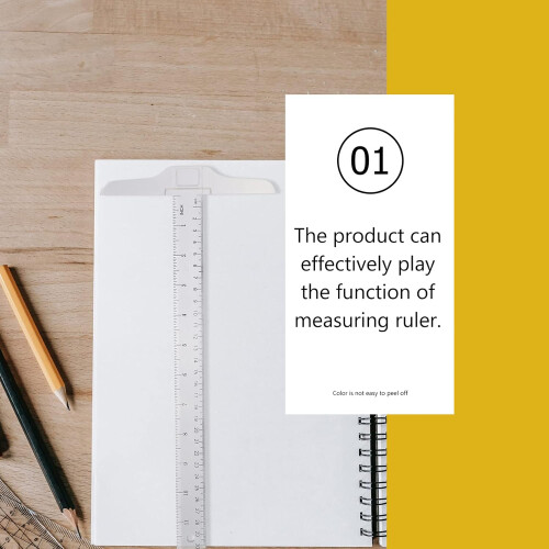 4pcs Shape Ruler Double Scale Ruler Plastic Measuring Drafting for School and Hobby Tools 1