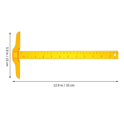 4pcs Shape Ruler Double Scale Ruler Plastic Measuring Drafting for School and Hobby Tools 2