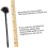 Echthaar-Dreadlock-Extensions, 20 cm, schwarze Echthaar-Dreadlocks für Männer im Hip-Hop-Stil 2